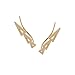 Humble Chic Women's Cutout Triangle Ear Crawlers - Arrow Shape Stud Earring Cuffs