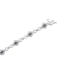 925 Sterling Silver 0.25ctw Black Diamond Bracelet