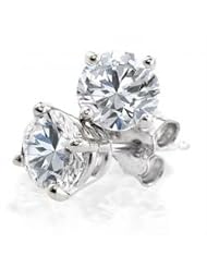 1.30 Carat (ctw) 14K White Gold Round Cut White Diamond Ladies Earring