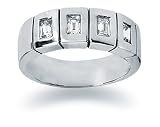 0.8 ctw. Woman's Baguette Diamond Wedding Band in Platinum