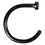 18 Gauge 5/16 Black Anodized Titanium Nose Hoop