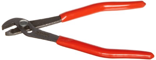 Xcelite50CGV Forged Alloy Steel Ignition Plier with Red Cushion Grip Handle, Slip Joint, 5" Length, 1/2" Jaw Capacity, Carded