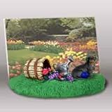 Dachshund, Black - Picture Frame with Teddy Bear