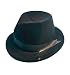 Gangster Hats | Blues Brothers Hat | Black Flocked PVC