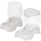 Doskocil Petmate Cafe Gravity Automatic Pet Feeder - White