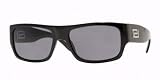 VERSACE 4127 GB1/87 SHINY BLACK GRAY LENSES SUNGLASSES