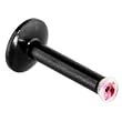 14 Gauge Black TITANIUM BIOPLAST Pink Gem Monroe 5/16 Inches