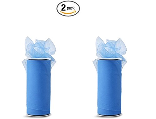 Expo Classic Tulle Spool of 25-Yard, Light Blue (2 Spools)