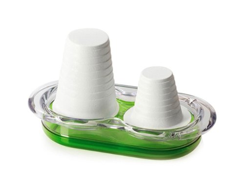 Omada M3835VP Green Happy Drink Double Cup Holder for Water and Coffee, Green Grass