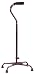 LifeCare Aluminum Quad Cane, Large, Black