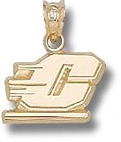 Central Michigan Chippewas Solid 10K Gold ''C'' 3/8'' Pendant