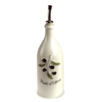 Revol La Provence P11-7-1093/286 Round 26.5 oz Olive Oil Bottle, Cream