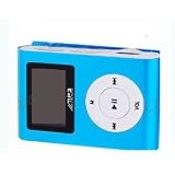 (BLUE) 4GB 4 GB MINI LCD CLIP ON MP3 PLAYER. (BULK PACKAGE)
