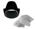 Panasonic Standard 25mm f/1.4 Leica D Summilux Pro Digital Lens Hood (Flower Design) (62mm) + Nwv Direct Microfiber Cleaning Cloth.