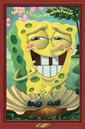 Art Poster Print - SpongeBob Squarepants - Underwear - Artist: unknown- Poster Size: 35 X 23