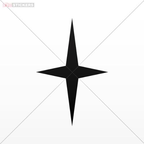 Stickers Decals Size: 5 X 3.3 Inches Black