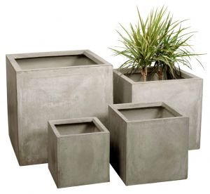 Stone Fibreclay Cube Planter -Large