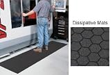 Rubber Anti Static Ergonomic Dissipative Mat 5/8 Thick 35 X 59 Black