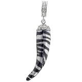 Tiger CZ & Enamel Sterling Silver Pendant