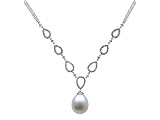 1.04 cts Pearls Necklace - 14kt White Gold FREE GIFT BAG!