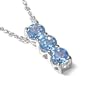 Sterling Silver 1.68CT 3 Stone Blue Topaz Pendant
