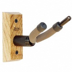 String Swing Violin Viola Hanger with Light Oak Hardwood Base by 