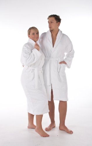 Kuscheliger Damen Bademantel Flieder/white melange Gr L bestellen Damen Bademantel