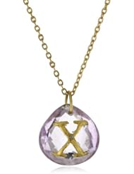 Charmed Circle "Love Letter" Pink Amethyst "X" Necklace