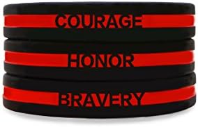 Firefighter Appreciation Wristbands 1, 3 &amp; 12 Pack of Support Bands / Bracelets