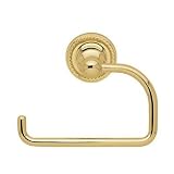 Baldwin Hardware 3563.030.SP Mystic Single Post Tissue Roll Holder, Polished Brass
