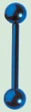 Titanium Dark Blue Barbell 14 Gauge by 5/8