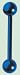 Titanium Dark Blue Barbell 14 Gauge by 5/8