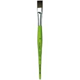 da Vinci Student Series 374 Fit for School and Hobby Paint Brush, Flat Elastic Synthetic with Green Matte Handle, Size 24