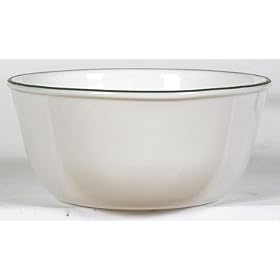 Corelle Livingware 28-Ounce Super Soup Cereal Bowl, Light Blue Band by Corelle