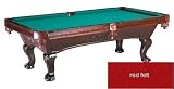 Dunbar Solid Maple 8 foot Pool Table - Cherry Finish - Red Felt - B000AOMUBI
