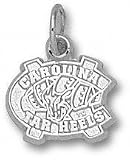 North Carolina Tar Heels Solid Sterling Silver ''NC'' 3/8'' Pendant