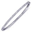 14K White Gold Diamond Bangle Bracelet