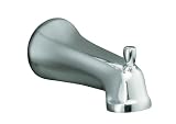 KOHLER K-10588-CP Bancroft Wall-Mount Diverter Bath Spout, Polished Chrome