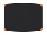 Epicurean Cutting Surfaces 18-by-13-Inch Non-Slip Gripper Cutting Board, Slate with Orange Silicone Grippers