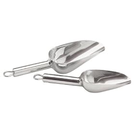 Kitchen Craft Stainless Steel Deluxe Scoop with Hook 21cm