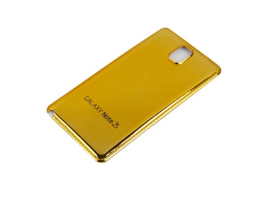 GINOVO Chrome Plated Mirror replacement Back cover Housing Battery door Compatible for Samsung Galaxy Note 3 III N9000 (Gold)