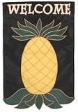 Welcome Pineapple Applique Mini Flag