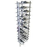 72-Bottle Brushed Steel Wine Rack