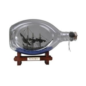 Pirates of the Caribbean Black Pearl Ship in a Bottle