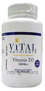 Vitamin D3 5000 IU 90 vcaps by Vital Nutrients