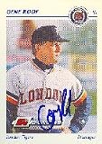 Gene Roof, London Tigers - Tigers Affiliate, 1991 Line Drive Pre Rookie Autographed Card