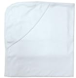 GOTS Certified Organic Cotton Baby Blanket Hooded White - 80 cm x 90 cm