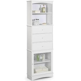 <b>Madison Linen Cabinet Glass Dr 22"w White</b>