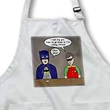 Rich Diesslins Funny General Cartoons - Super Hero Parody with Batman and Robin at the bar - Aprons