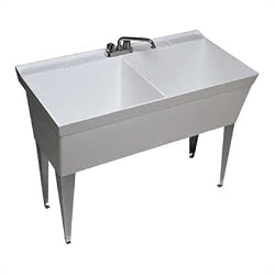 Veritek Double Bowl Laundry Sink Mount: Free Standing